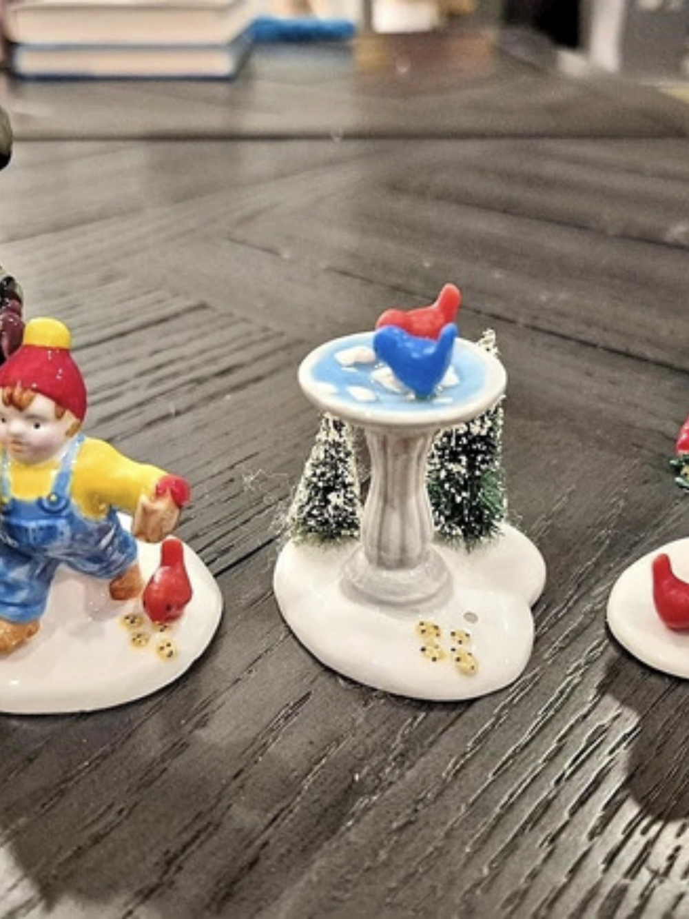 Department 56 Snow Village: Feeding the Birds (3 Piece Set)
